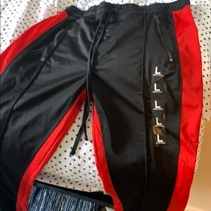 Ninth Hall Black/Red Track pants